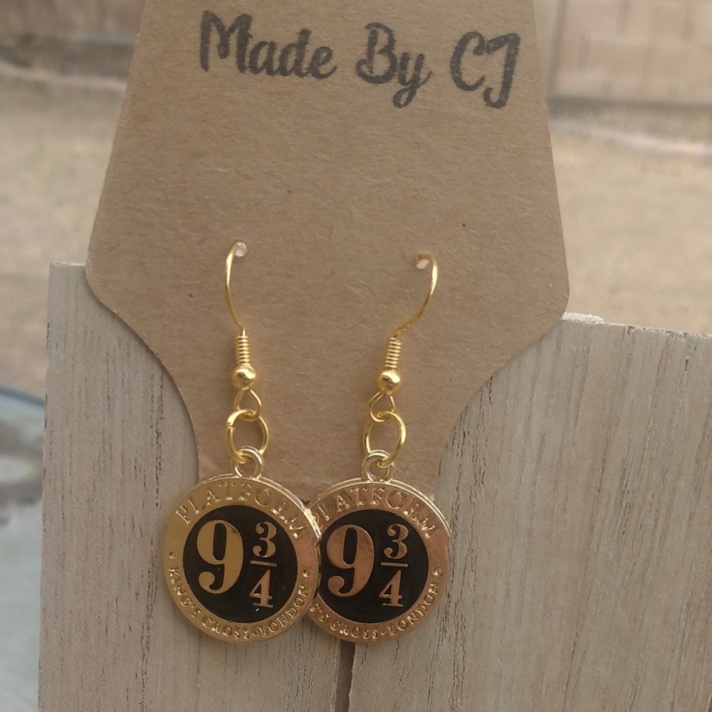 Last 1! Platform 9 3/4 Harry Potter inspired earrings DISCONTINUED CHARMS